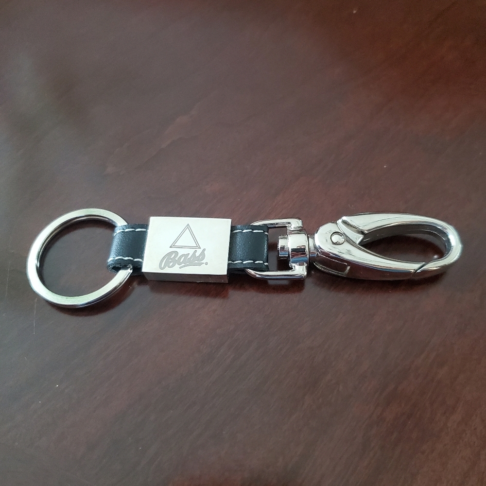 Bass Brewery Black and Silver Keychain Heavy Duty
